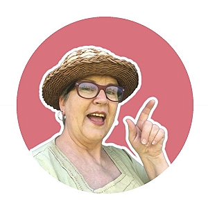 The Wicker Woman-Cathryn Peters, wearing wicker hat, owner and blogger at WickerWoman.com